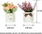 6-Piece Artificial Flowers in Ceramic Pots – Faux Spring Flower Arrangements, Small Vases for Easter, Farmhouse Home, Office, and Table Centerpiece Decor